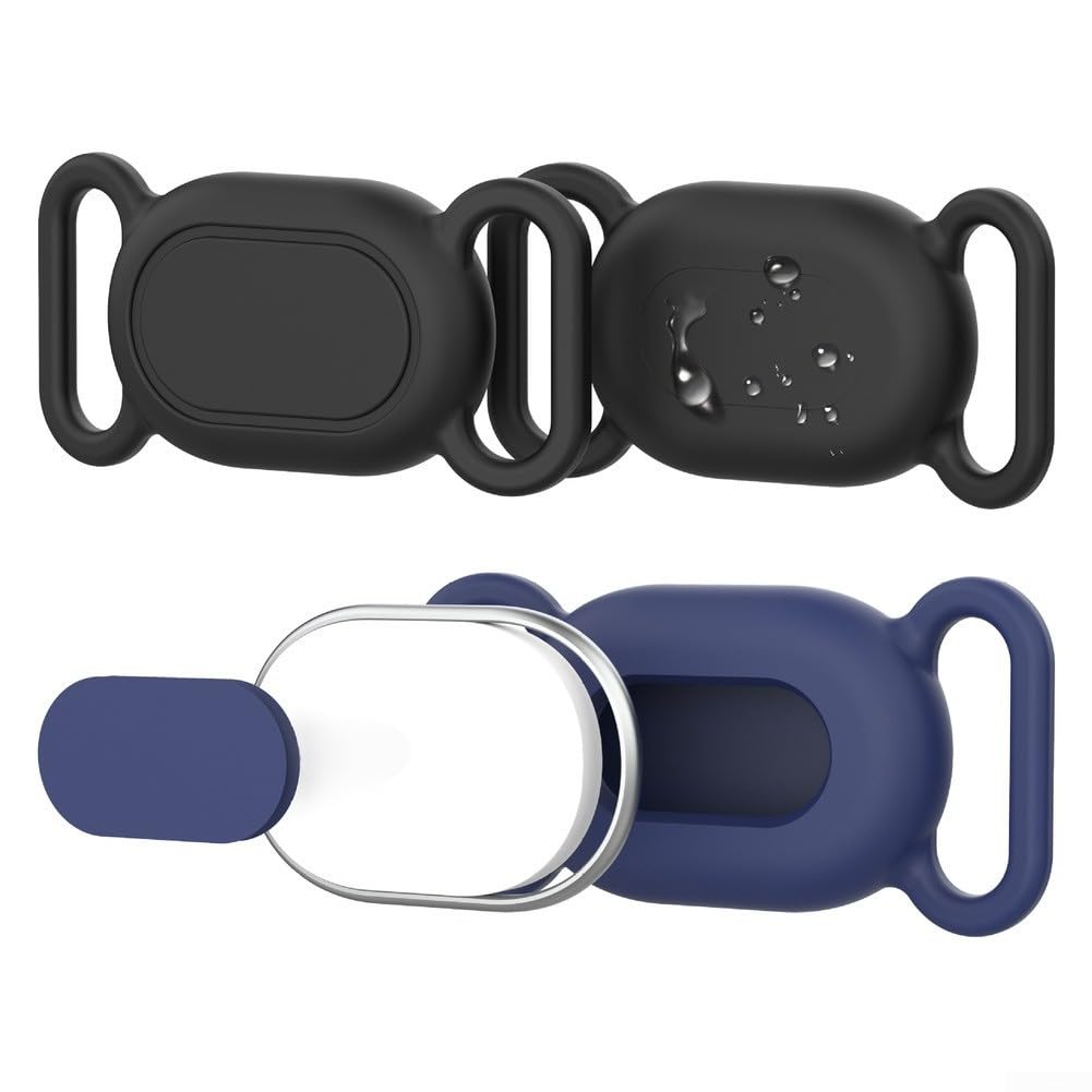 Pour Xiaomi Smart Tag, positionnement animal de compagnie, coque en silicone étanche pour chat, anti-perte, résistante aux rayures, accessoire de protection pour Xiaomi (noir)