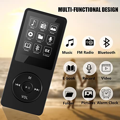 Mp3 Player With Bluetooth, Portable 32Gb Mp3 Hifi Music Players With Speaker, Multimedia Player With Fm Radio, Video, Alarm Clock For Kids, Long Play Time And Expandable Memory | Including Earphones #TOP5