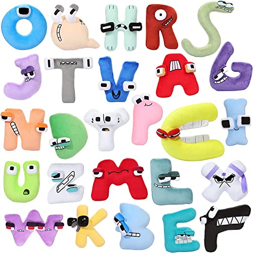 (26pc) Letter Plush, 26-Letter Series Plush Toys, A-Z Letter Games, Interesting Stuffed Doll Soft Pillow Decoration, Holiday and Birthday Gifts for Children and Friends' Families.