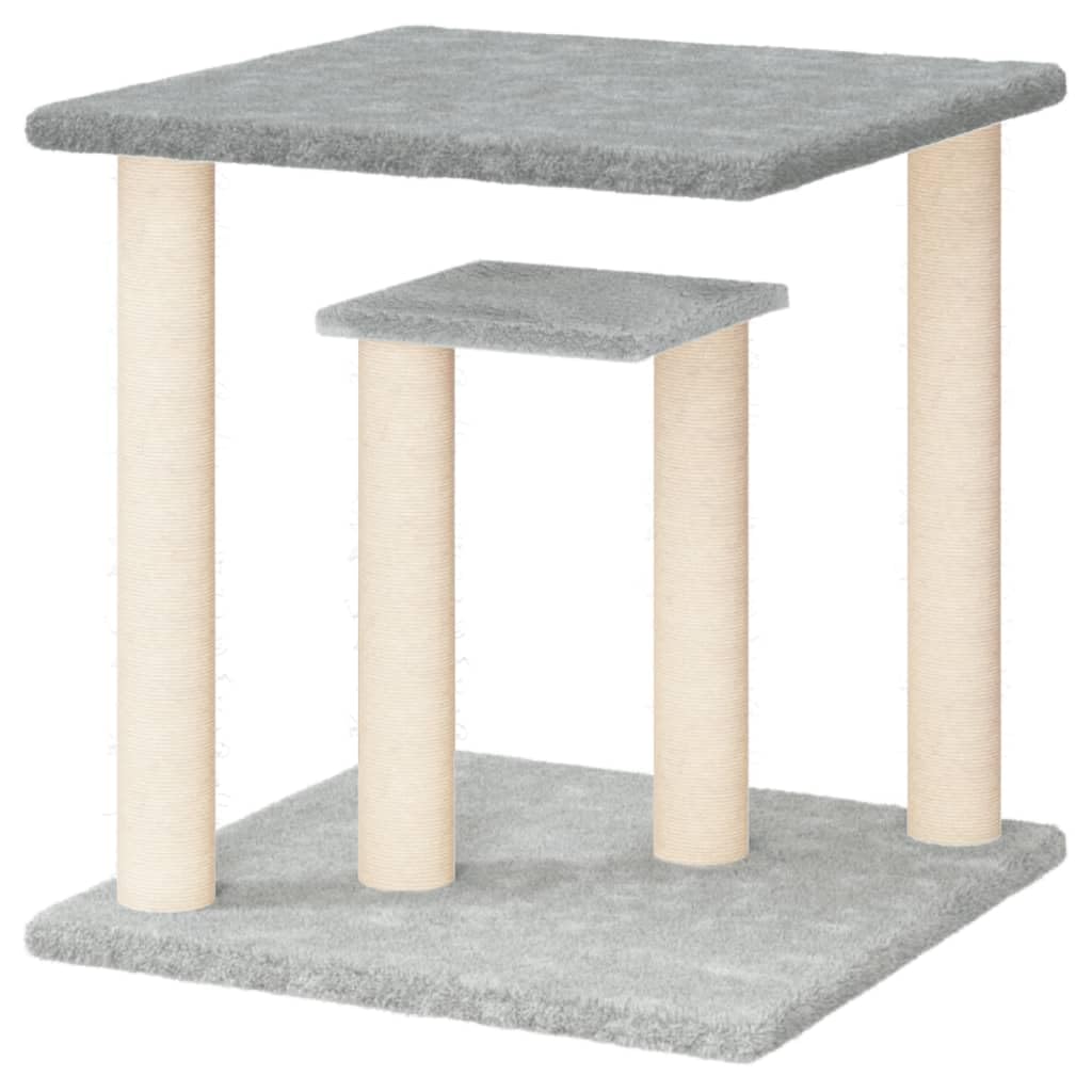 Postes rascadores para Gatos con Plataformas Gris Claro 50 cm, Rascador Gato, Arbol Rascador para Gatos, Gatos Accesorios, Torre Gatos, Arranhador para Gatos, Casa para Gatos