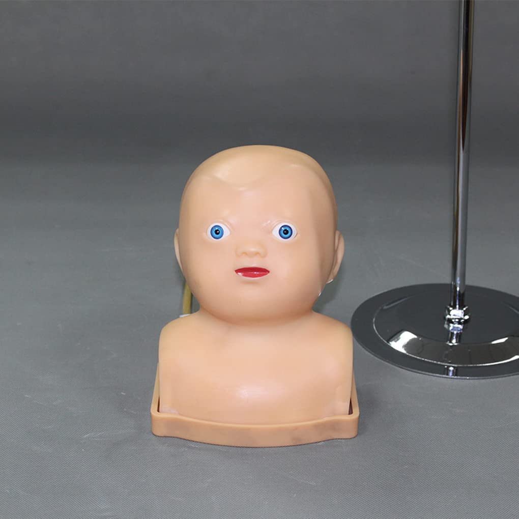 YNIYUJKL Advanced Infant Head Venipuncture Training Manikin Teaching Model Infant Full Head Injection Training Manikin Scalp/Head