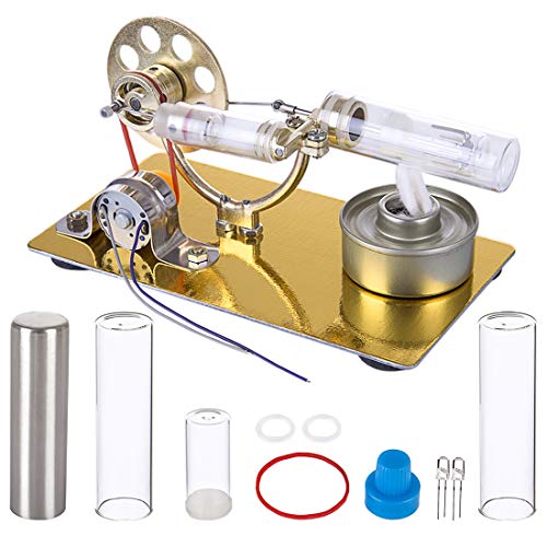 Preisvergleich Produktbild Seciie Stirlingmotor mit Generator Stirling Engine Kit Pädagogisches Spielzeug Geburtstagsgeschenk Kinder und Technikbegeisterte