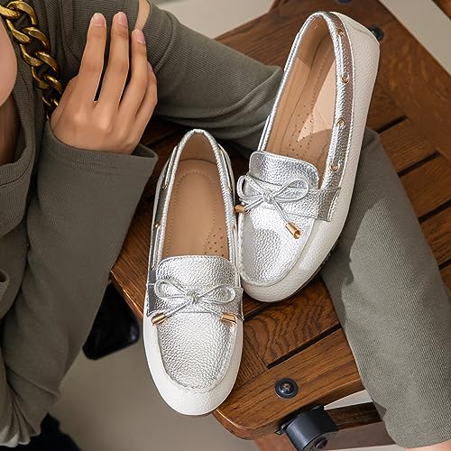 Image of Loafers for Women Comfortable Slip On Flats with Memory Foam Insole for Daily Wearing