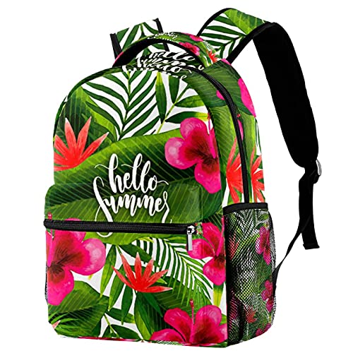 Sac à dos tropical floral et palmier pour les vacances et l'école