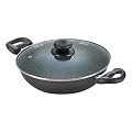 Prestige Omega Deluxe Granite Kadai | 3.25 L | Black | Induction Base | 5 Layer Non-Stick Granite Finish | Scratch Resis