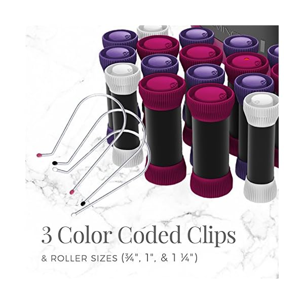 Remington-H5600H-Ionic-Conditioning-Hair-Setter Remington Ionic Conditioning Hair Setter, 20 Velvet Hair Rollers, 6 Large (1¼”), 10 Medium (1"), 4 Small (¾”)