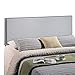 Modway Region Linen Fabric Upholstered Full Headboard in Gray with Nailhead Trim