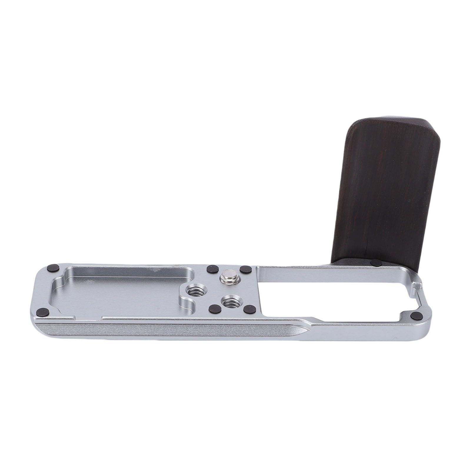 Staffa a L per fotocamera con impugnatura in legno, ergonomica, per X 100VI in lega di alluminio da 1/4", 1 unità (argento)