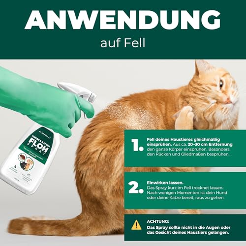 Silberkraft Flohmittel, Floh-Spray 500 ml - Flohspray für Hund, Katze und andere Haustiere - Umgebungsspray - ideales Anti-Floh-Mittel gegen Flöhe, Zecken, Parasiten, Ungeziefer