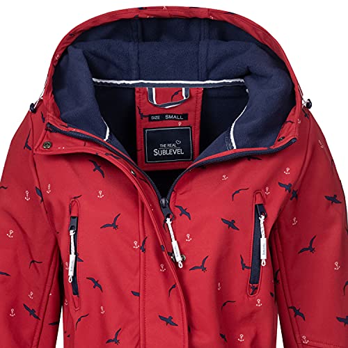 Sublevel-Damen-Softshelljacke-Outdoorjacke-mit-Kapuze-sportlicher-Damen-Maedchen-Softshell-Parka-Jacke-S-M-L-XL-XXL