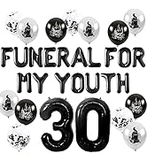 Amazon.com: JeVenis Rip to My 30s Balloons Rip Thirties Balloons Gothic ...