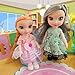 JING SHOW BUSSINESS 5 Sets Clothes for 6 inch Doll ，Include 5 Pieces Girl Mini Dolls, 5 Sets Handmade Clothes and 5 Pairs of Doll Shoes