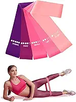 Kit 5 Mini Bands Elástico para Exercício Treino Academia em Casa 5 Níveis de Intensidade Premium Rubber Fit
