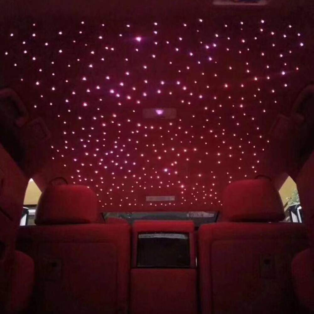 Kit Bluetooth 16W RGBW de Fibra óptica de la Cortina de luz App/Remoto Punto de inflamación Cascada de iluminación sensorial de los niños Decoración casera Ligera,150pcs 0.75mm 2m