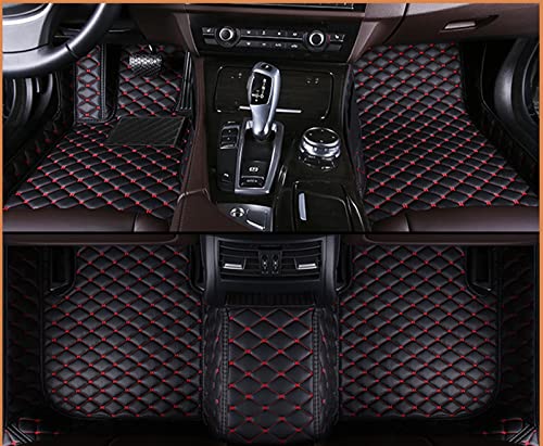 Alfombrillas Personalizadas para Lexus Nx Series 200 300h 300 200t 2015 2016 2017 2018 2019 2020 Alfombras Esterillas(Black-Red)