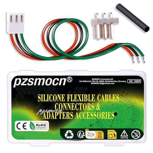 pzsmocn 15 Sets/60 Pcs JST VH 3.96mm Pitch 3 Pin 22AWG Silicone Cable Connector Plug Socket JST Adapter Cable Accessories Kit, JST VH Female Housing with 20cm Silicone Pre-Wired Cable and Male Housing