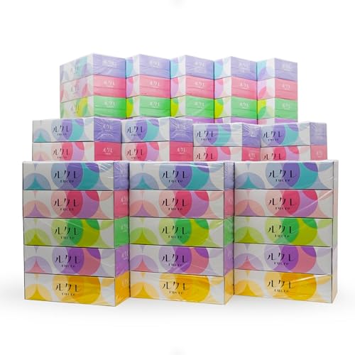 ルクレFSC®認証 フェイシャルティシュ ティッシュペーパー 5箱×12