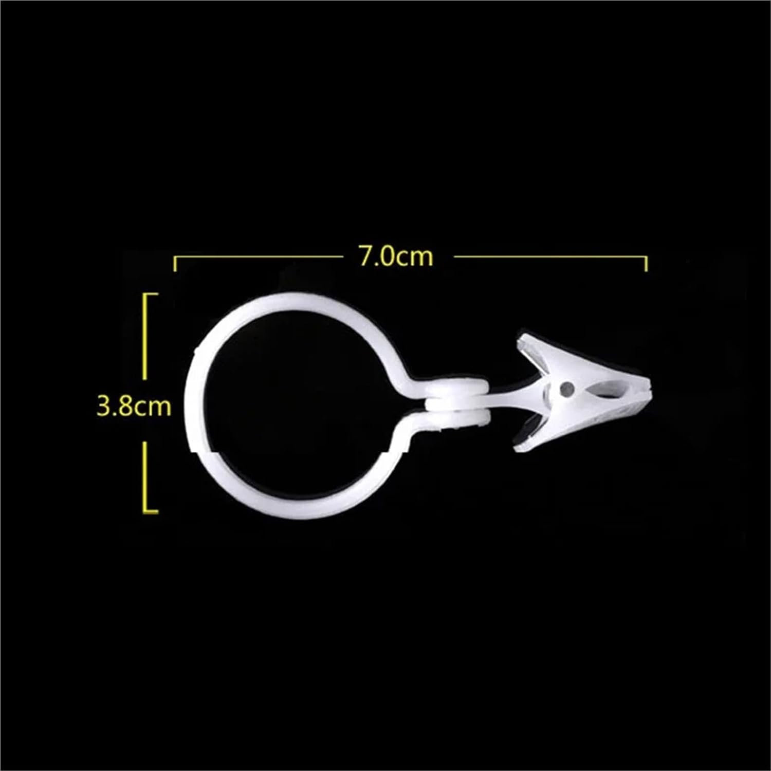 Drapery Hooks White Curtain Rod Clips Hanging Rings Plastic Clamps Portable Drapes Hook Window Accessories(300pcs)