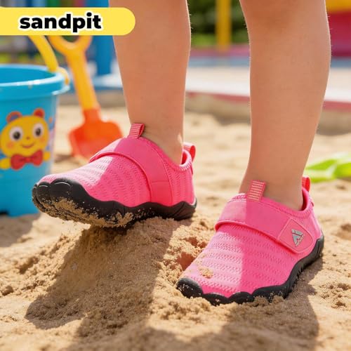 Image of Mishansha Kids Water Shoes Quick-Dry Wide Toe Box Non-Slip Barefoot Shoes Beach Pool Swim Shoes