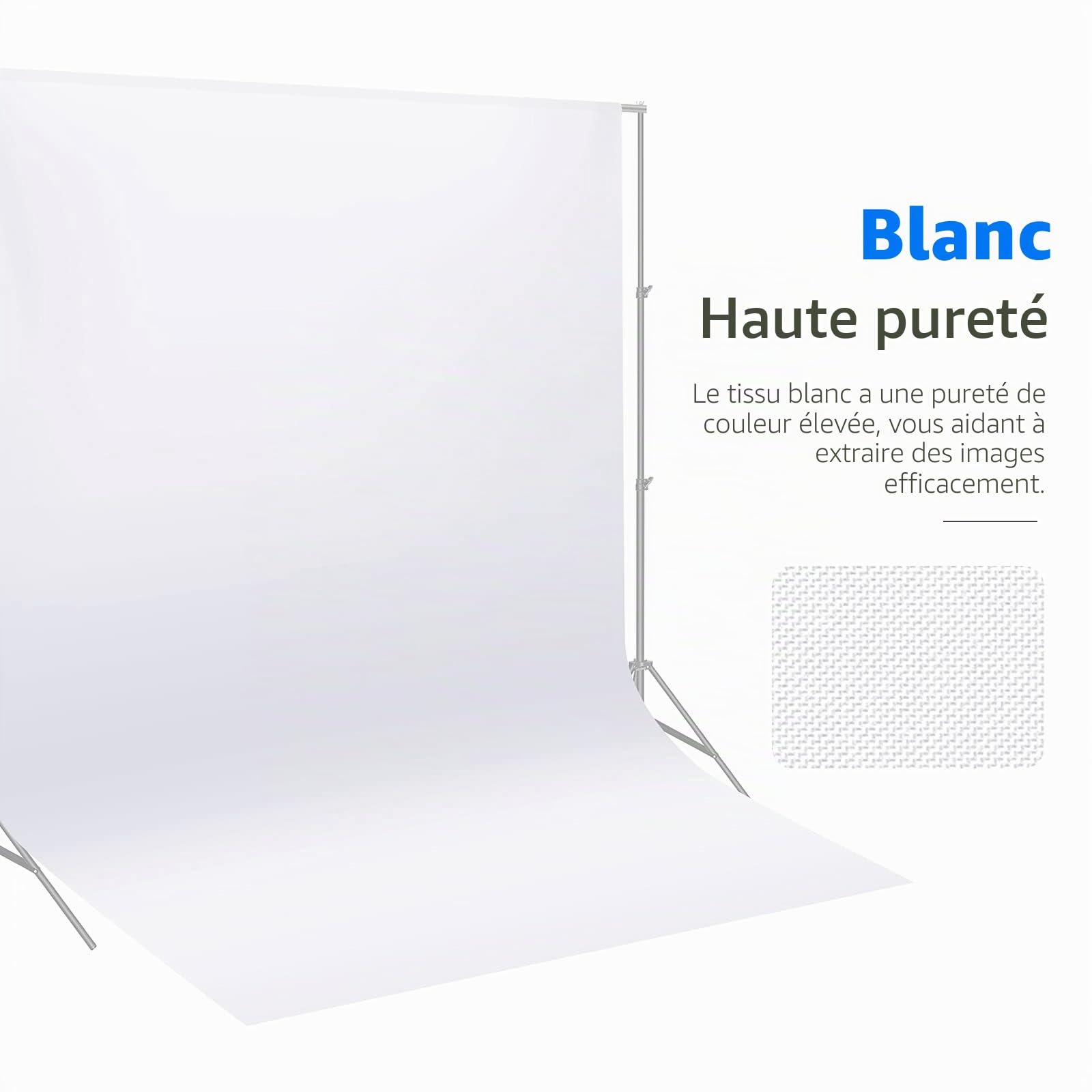 Neewer 9 x 13 Pieds / 2,8 x 4 mètres Fond de Photographie Photo Studio vidéo Toile de Fond en Polyester Écran de Fond, Support de Toile de Fond Non Inclus (Blanc)