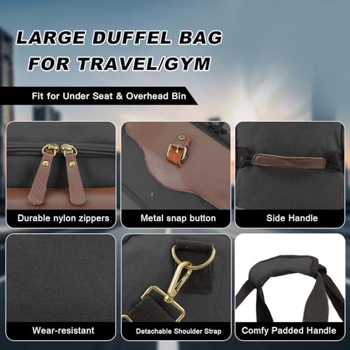 22L Lightweight Travel Duffle Bag - Approved Under Seat Carry-On, Multi-Pocket Weekender Gym Bag with Adjustable Straps, Unisex Overnight Bag for Men & Women4