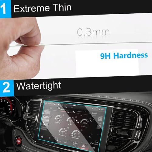Protector de pantalla para Dodge Durango 2021-2022 en vidrio templado de 10,1 pulgadas 4