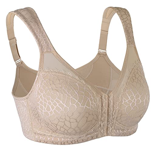 Image of Lemorosy Posture Back Supportive Non Padded Bra (Toffee, 38C)
