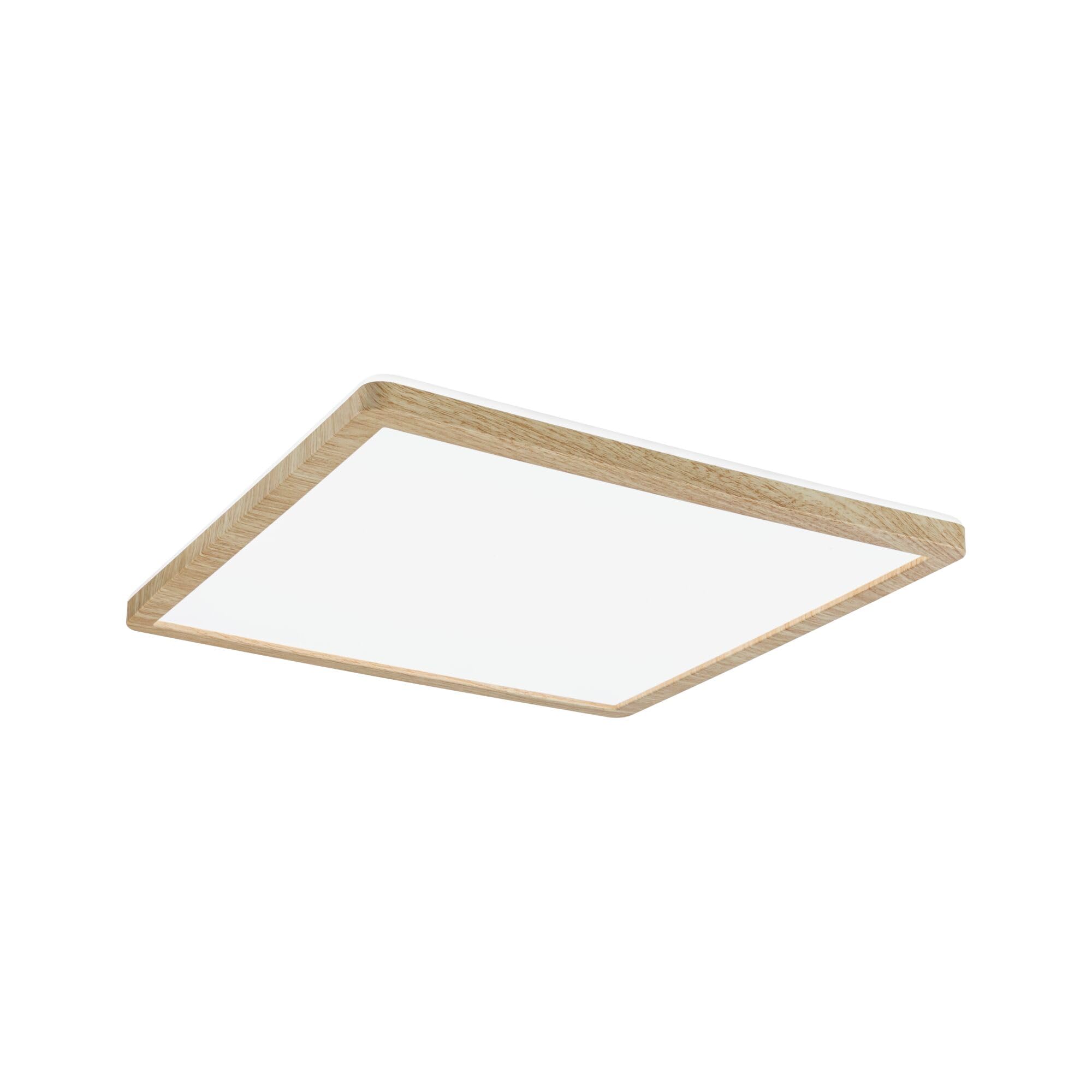 Paulmann 71035 LED Panel Atria Shine Ceiling luminaires with Backlight Angular IP44 16W 1600lm 293x293 mm Wood Look Plastic 4000K Bathroom luminaires