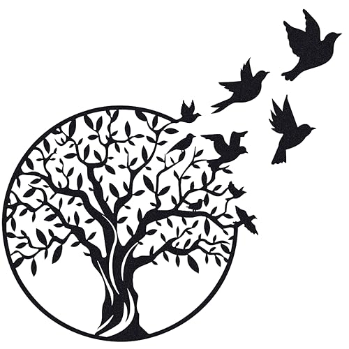 Pduoduo Tree Life Metal Wall Art,Tree of Life Metal Wall Hanging Decor