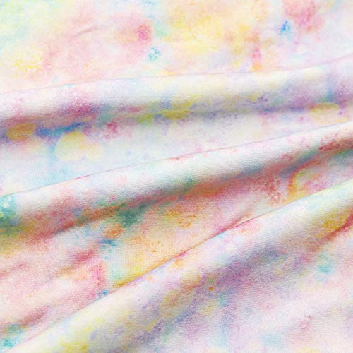David Angie 1105314 Tie Dye Printed Double Brushed Polyester Fabric Soft Smooth 4 Way Stretch Knit Fabric thumb #1