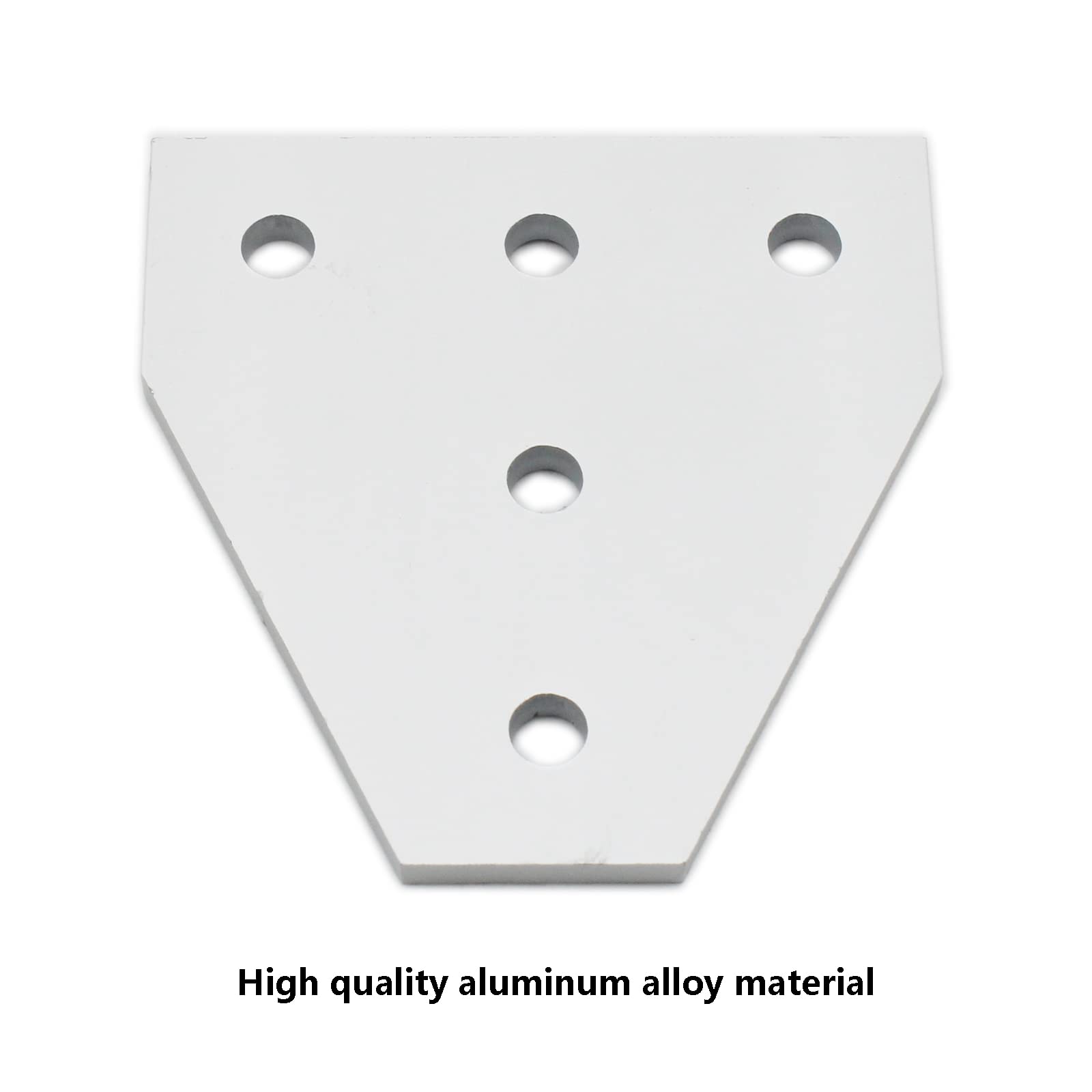 Płyta przegubowa TTZEZE Surface Anodic Oxidation, srebrna płyta narożna w kształcie litery T, 5 otworów, zewnętrzna płyta łącząca, do profili aluminiowych serii 2020, rama drukarki 3D, 4 szt