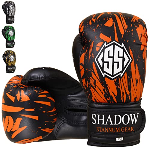 Shadow Stannum Gear Kids Boxing Gloves For Boys And Girls 6Oz Junior Training Gloves, Youth Boxing Gloves For Boxing, Kickboxing And Punching Workout (Golden Black, 6Oz)… (Orange Black, 6-Oz) #TOP20
