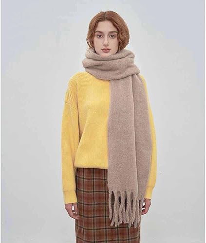 Miniatura 70 de Bufanda grande y gruesa de gran tamaño, esponjosas, de lana grande, gruesa, cálida para invierno
