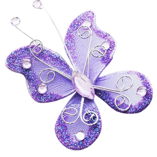 Chenkou Craft Organza Wire Butterfly Wedding Decorations 26pcs