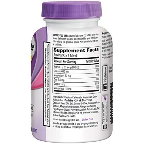 Caltrate 513567 600 Plus D3 Plus Minerals Calcium And Vitamin D Supplement Tablets, Bone Health And Mineral Supplement thumb #6