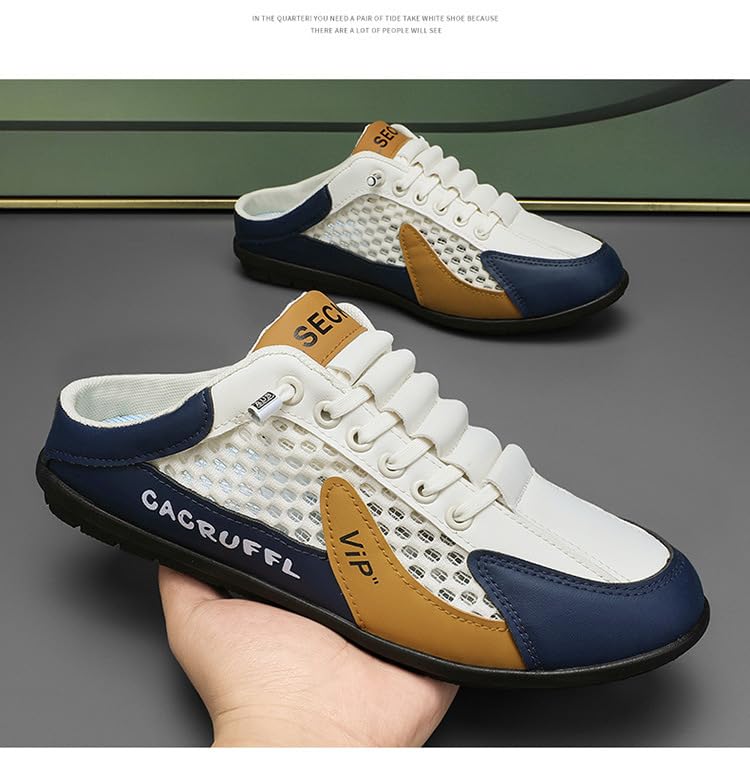 Men's Head-Covering mesh Breathable one-Piece Slippers for Lounging Around3