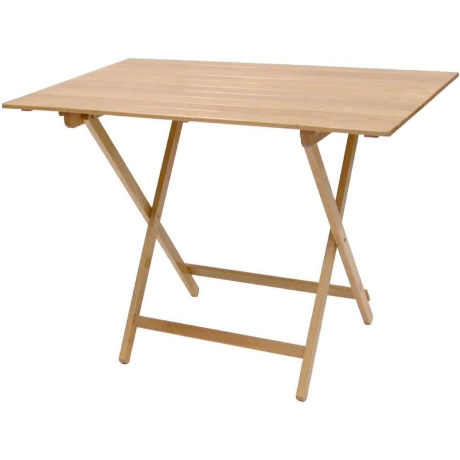 EffeDecor Tavolo Pieghevole in Legno 100x60 Pic Nic Birreria Salvaspazio Tavolino Richiudibile in Legno di Faggio Naturale Portatile da Interno Esterno Campeggio Giardino