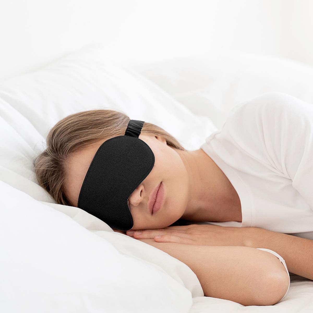 DAMINDS Mulberry Silk Sleep Mask Ultra Smooth Extra-Large Eye Mask with Adjustable Strap Soft & Comfortable Eye Cover for Sleeping, Travel, Meditation & Relaxation-image-9