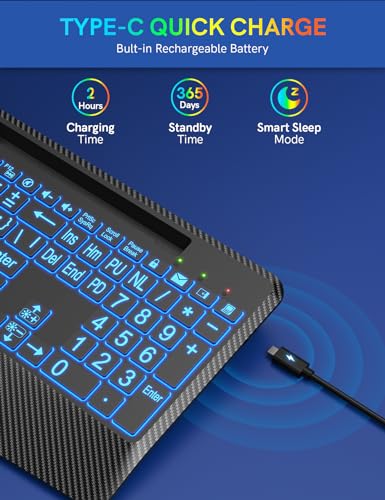Trueque Wireless Keyboard With 7 Colored Backlits thumb #3