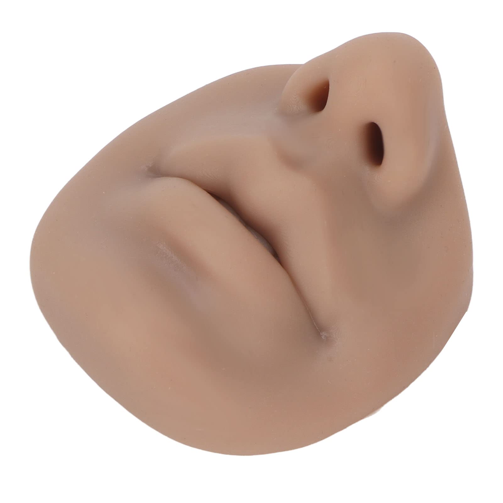 Airshi Silicone Piercing Model, Stretchy Silicone Nose Model Versatile for Teacher for School (Dark Skin Color), Airshi3x5orb0hgn-13