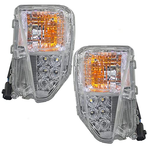 kunyi LED Indicadores de Dirección Delanteros DRL Luz de marcha diurna para Prius Facelift XW30 2012-2015 81511-47060 81521-47060