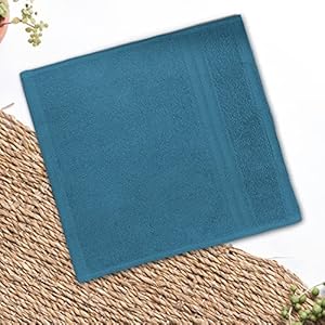 Sassoon Anatolia 1 Piece Cotton Face Towel/Hanky in 500 GSM (30cm X 30cm) – Teal