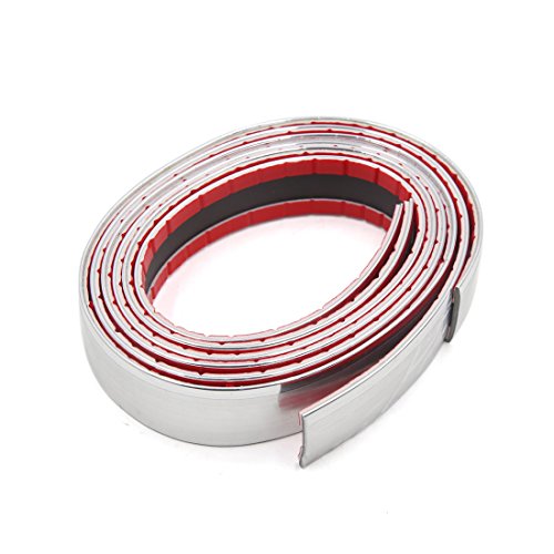Ruilogod Decoración de la puerta de la puerta del borde de la puerta de 2 unids Tira protectora de molduras de moldeo 1m x 25 mm para coche