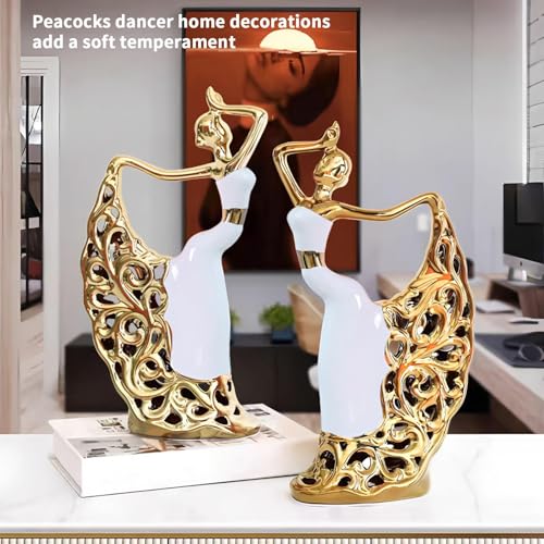 Statue Danseuse Moderne Figurine Céramique Salon et Chambre