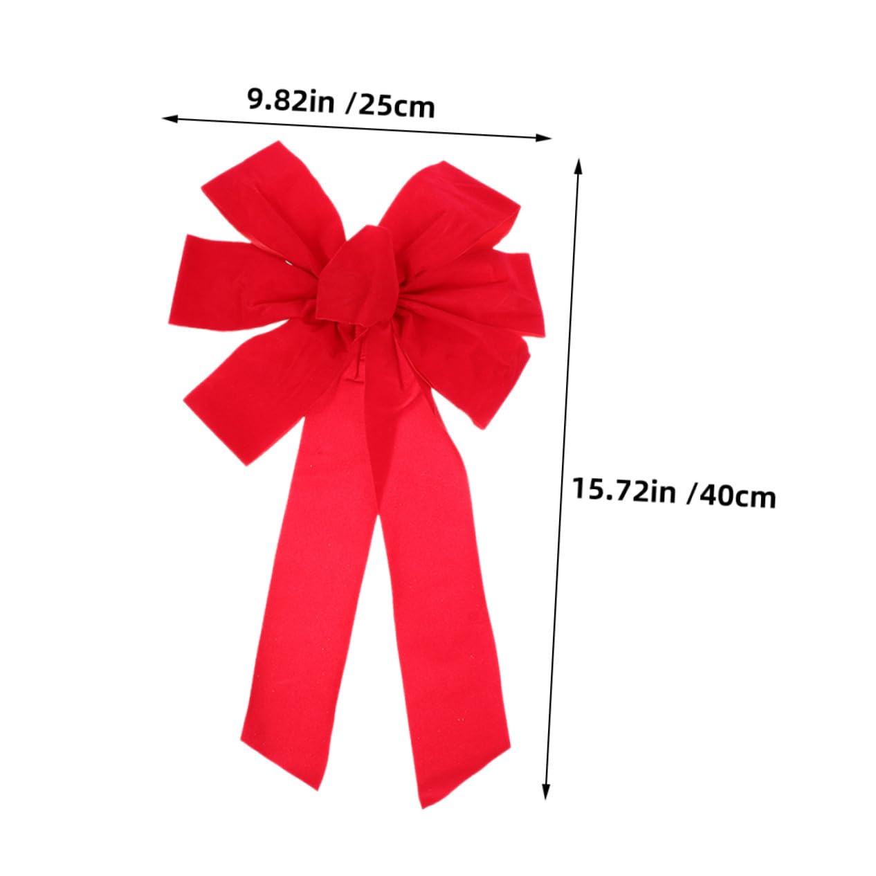 Cabilock 10pezzi Fiocchi in Velluto Rosso Gigante per Decorazione di Albero di Natale Ornamento da Appendere per Feste Matrimonio Casa Fiocco Decorativo per Interni Esterni