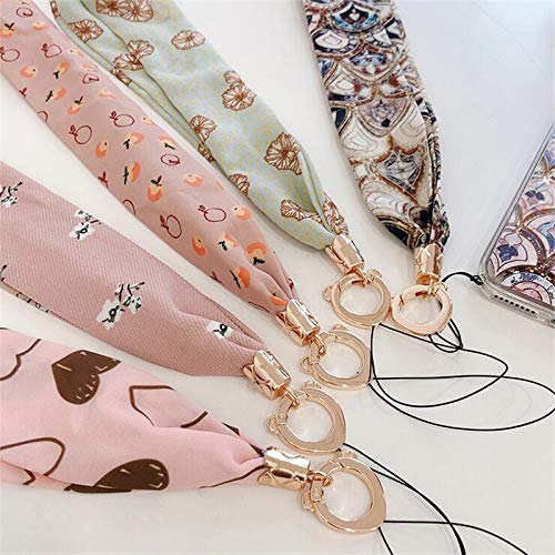 HUICHEN Luxury neckline chiffon wide necklace lanyard key certificate gym mobile phone with USB badge clip lanyard (Color : Pink)