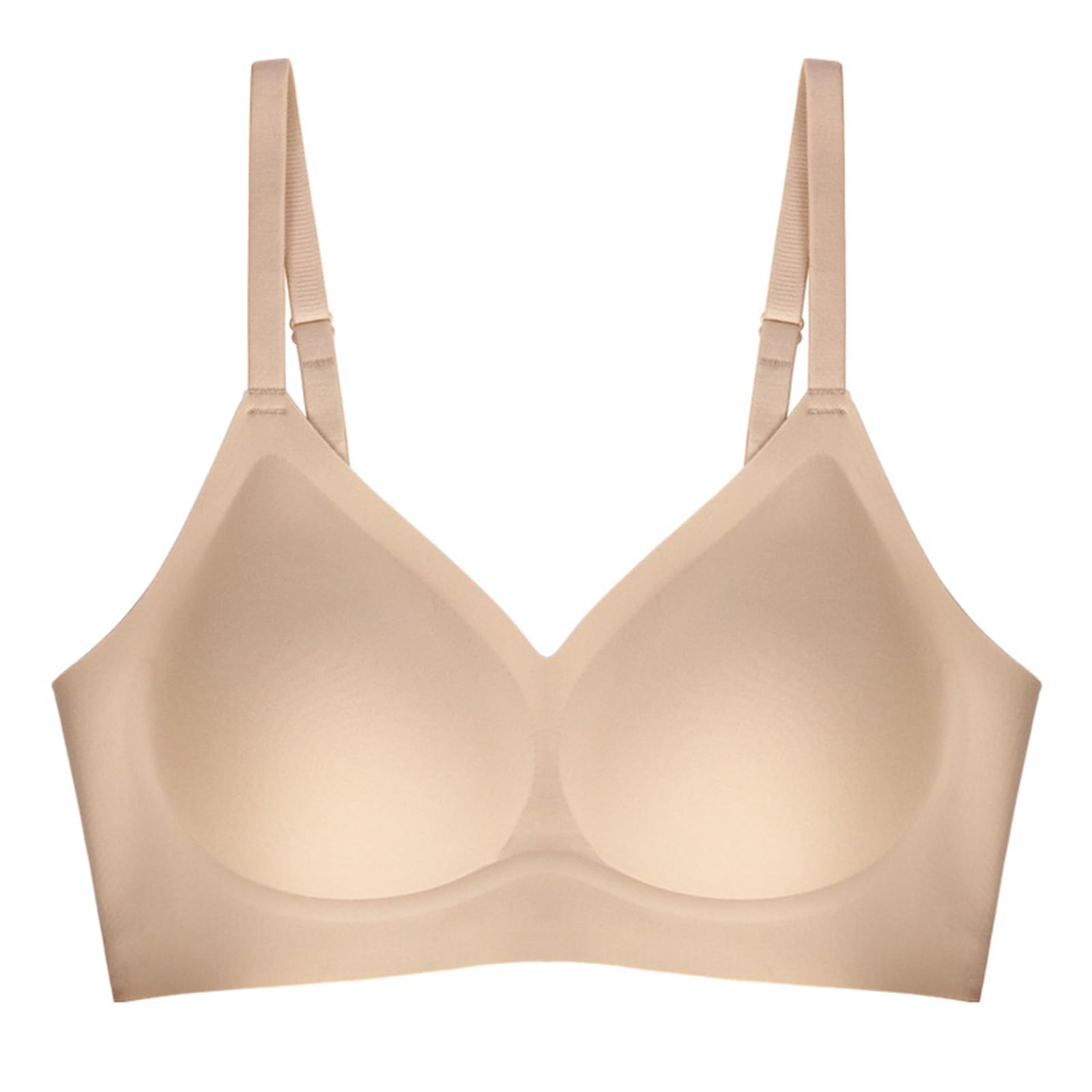 Tsophreniq Push Up Bra Comfort Semi Fixed Cups Invisible Coverage Thin Adjustable Straps Underwear Bralette for Women Semi Fixed Cup Bra