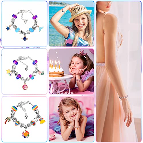 Biib Arts And Crafts For Kids Ages 8-12, Jewelry Making Kit For Girls 8-12, Unicorns Gifts For Girls 6-12, Toys For Girls Ages 8-12, Charm Bracelet Making Kit For Girls, Gifts For 5-9 Year Old Girls #TOP5