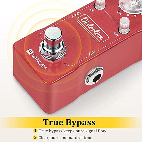 Vangoa Distortion Guitar Pedal, Pédale d’effet de distorsion pour guitare électrique avec True Bypass Mini Single Type… - Les Beatles, Paul McCartney, John Lennon, RIngo Starr, George Harrison Vangoa Distortion Guitar Pedal, Pédale d'effet de distorsion pour guitare électrique avec True Bypass Mini Single Type… – Image 4
