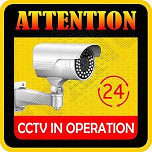 KREEPO CCTV Camera Surveillance Sign Board (Pack of 2) CV-7